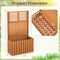 Costway 1/2 PCS Wooden Plant Stand Raised Garden Bed with Trellis & Planter Box Privacy Screen